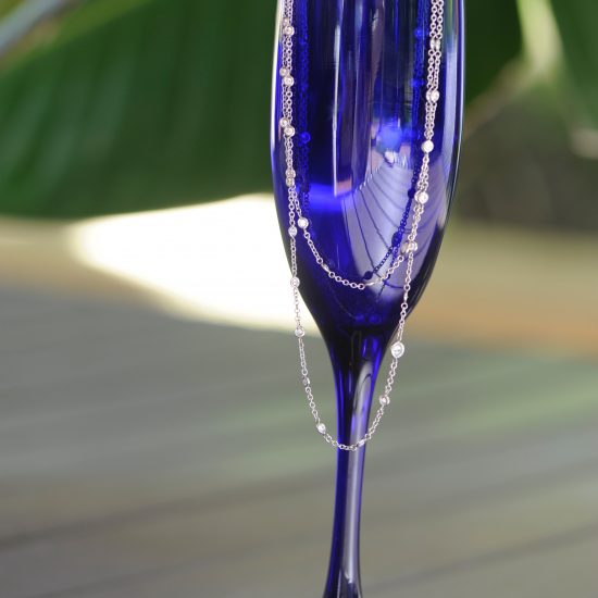 Diamond bezel necklace